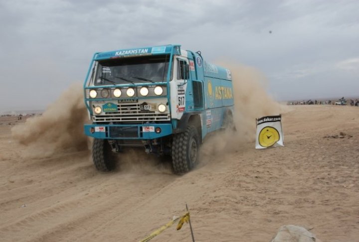 Kazakhstan's crew of Arthur Ardavichus, Aleksey Nikizhev and Nurlan Turlubayev. Photo by RaceFace Sports Media Syndicate