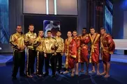 Kazakhstan's Astana Arlans boxers and Dolce & Gabbana Italia Thunder weighing-in