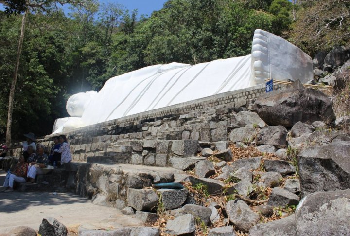 Laying Buddha. The sculpture is 49m long. Photo by Roza Yessenkulova©