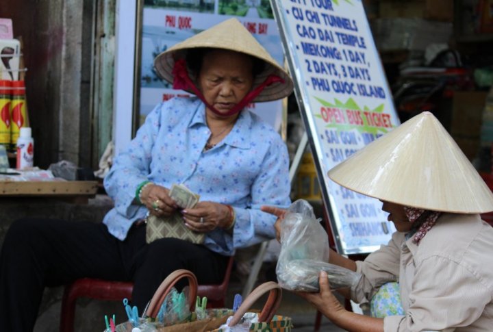 Women are mostly involved in trade. Photo by Roza Yessenkulova©