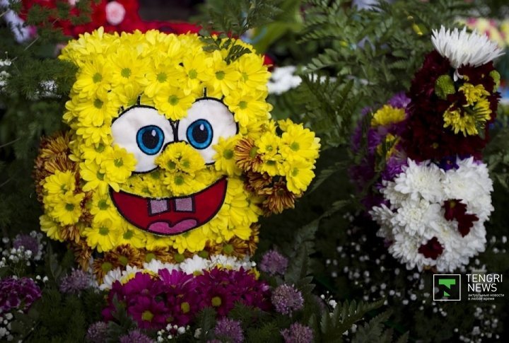 Expositions of the flower contest. ©Tengrinews.kz