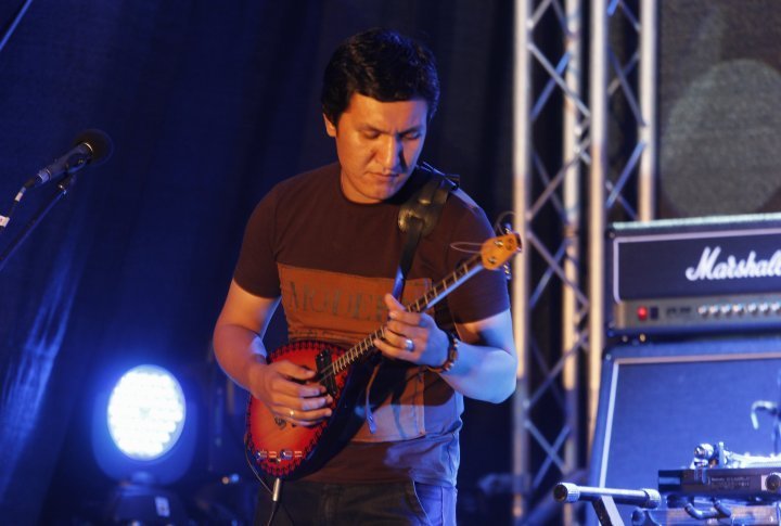 Ethno-rock played on electric dombra. Photo by Dmirtiy Khegai© 