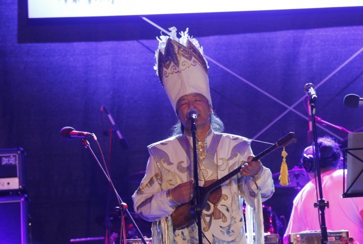 Master of guttural singing Bolot Bairyshev. Photo by Dmirtiy Khegai© 