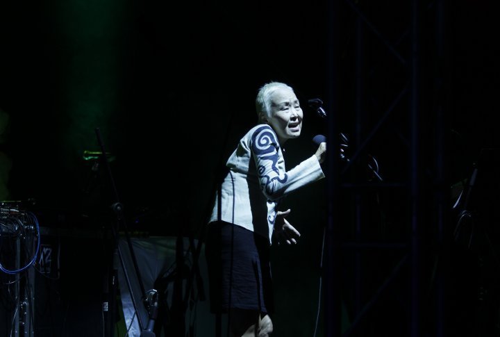 Sainkho is a master of guttural singing. Photo by Dmirtiy Khegai© 