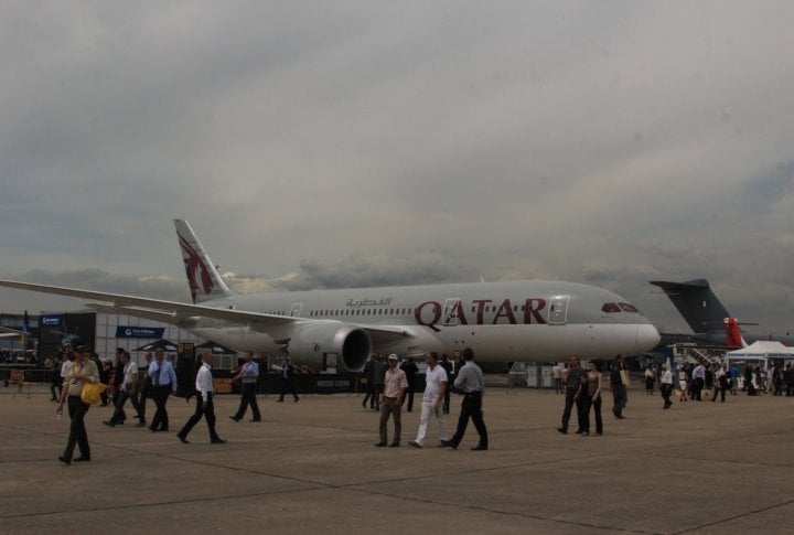 Qatar Airways aircraft. Photo by Roza Yessenkulova©