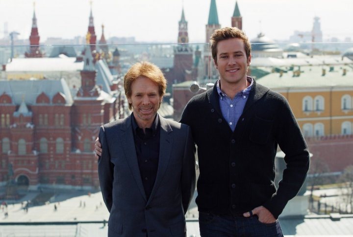 Movie producer Jerry Bruckheimer and lead actor Armie Hammer. 