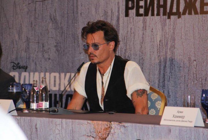 Johnny Depp during press-conference in Moscow. Photo by Aizhan Tugelbayeva©