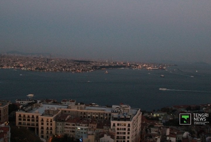 The city is located on the shoreline of the Bosphorus strait that divides it into European (larger) and Asian parts linked by the bridges. The population is 13.6 million people. Photo by Vladimir Prokopenko©