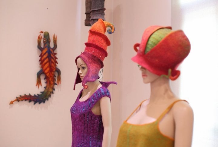 Presentation of felt clothes of Hungarian artist Judit Pocs. ©Yaroslav Radlovsky