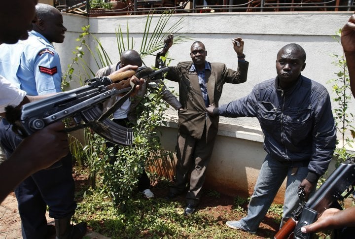 Men walking out of Westgate in Nairobi, September 21, 2013.  ©REUTERS