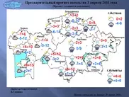 В день выборов президента в Астане и Алматы ожидаются осадки
