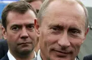 Путин и Медведев покатались на велосипеде