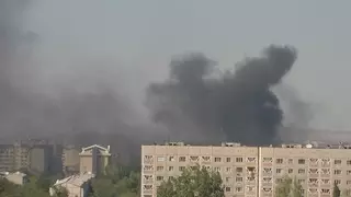 В Алматы сгорела автомойка возле Car City