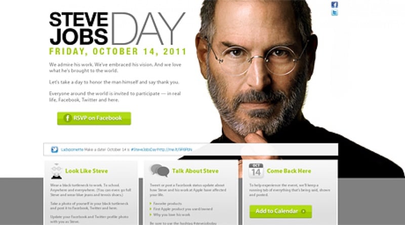 Скриншот сайта stevejobsday2011.com