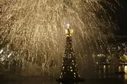 В Бразилии зажгла огни самая большая в мире плавучая елка