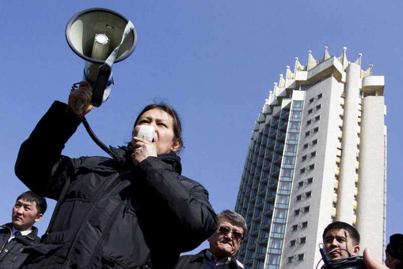 Канат Ибрагимов на митинге оппозиции в Алматы 24 марта 2012 года. Фото Владимир Дмитриев©