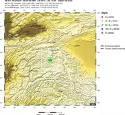 В Таджикистане произошло землетрясение магнитудой 4,6