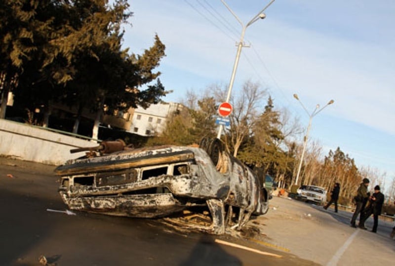 Последствия бепорядков в Жанаозене. Фото Tengrinews©