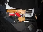 ФОТО: Двое казахстанцев с обрезом и масками задержаны в Кыргызстане