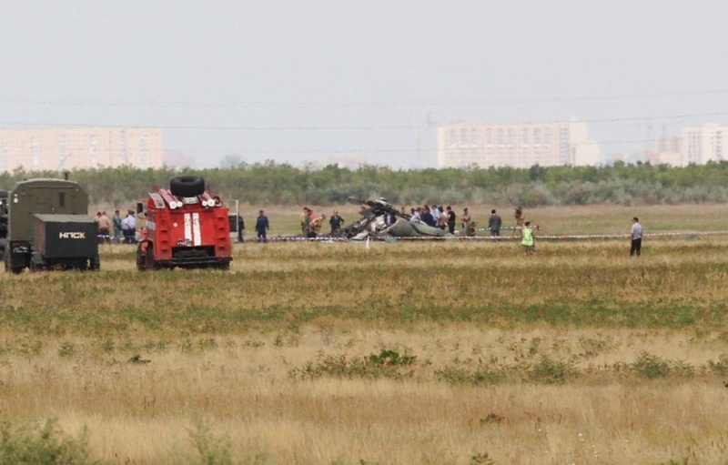 На месте крушения вертолета МИ-17. Фото ©Даниал Окасов