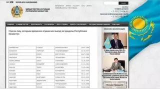 Минюст Казахстана опубликовал список временно невыездных граждан