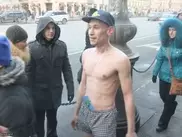 В Петербурге прошел флешмоб в трусах
