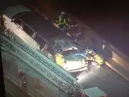 Пять девушек сгорели в лимузине на мосту в Калифорнии