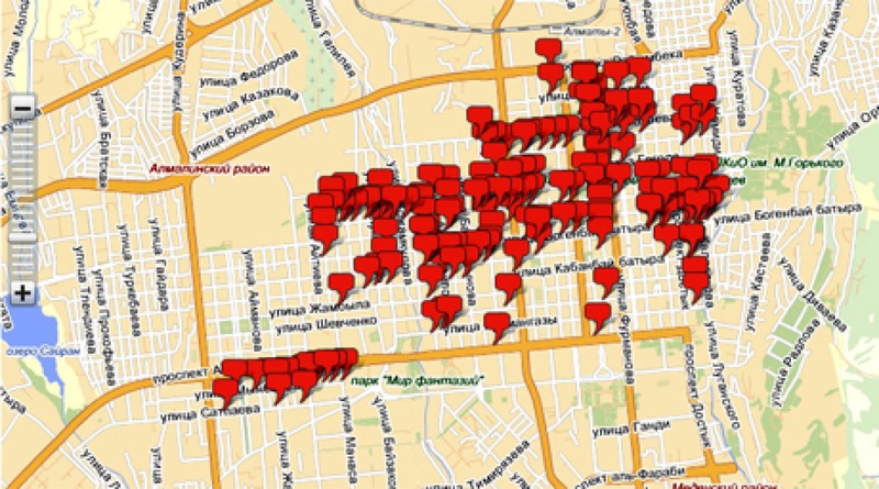 Карта платных парковок Алматы