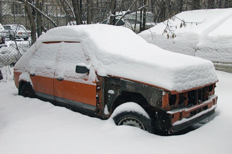Брошенный и разукомплектованный автомобиль. ©РИА Новости