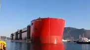 Крупнейшее в мире судно спущено на воду в Южной Корее