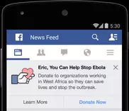 На Facebook появится кнопка для пожертвований на борьбу с Эболой