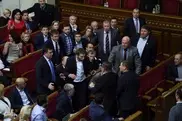 В новом парламенте Украины произошла первая драка