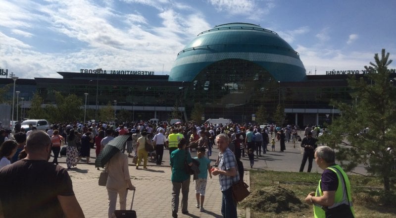 В аэропорту Астаны эвакуировали пассажиров. Фото Tengrinews.kz