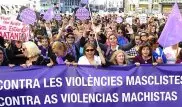 Марш против мужского насилия прошел в Испании