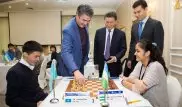 Сеанс одновременной игры в шахматы с двумя гроссмейстерами впервые прошел в Казахстане
