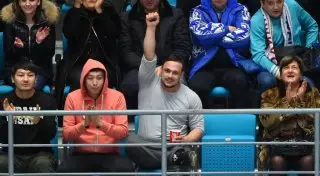 Илья Ильин пришел поболеть за "Барыс"