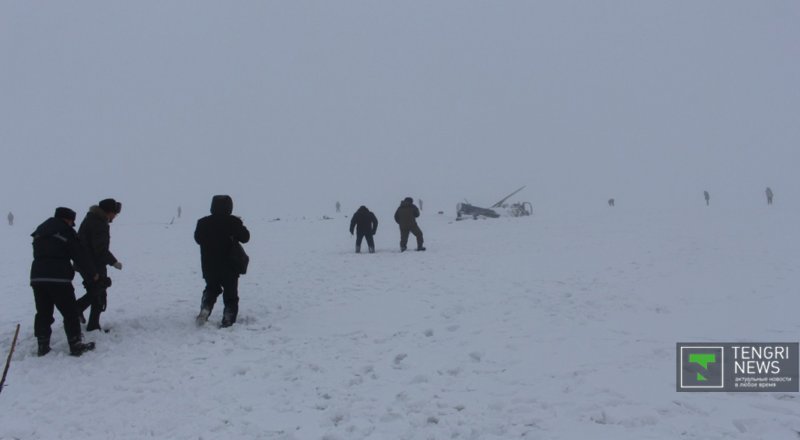 На месте крушения. Фото © ДЧС Алматинской области