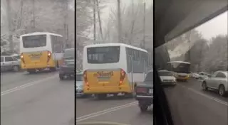 Водителя автобуса в Шымкенте накажут после видео с опасными виражами на дороге