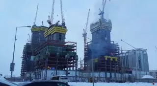 Пожар в "Абу-Даби Плаза" в Астане локализован