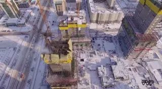 Беспилотник запечатлел последствия пожара в "Абу-Даби Плаза" в Астане