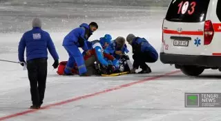 О состоянии гонщика, вылетевшего с трассы на "Медеу", рассказали организаторы соревнований