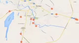 Видеокарта расположения серых скоростемеров в Астане