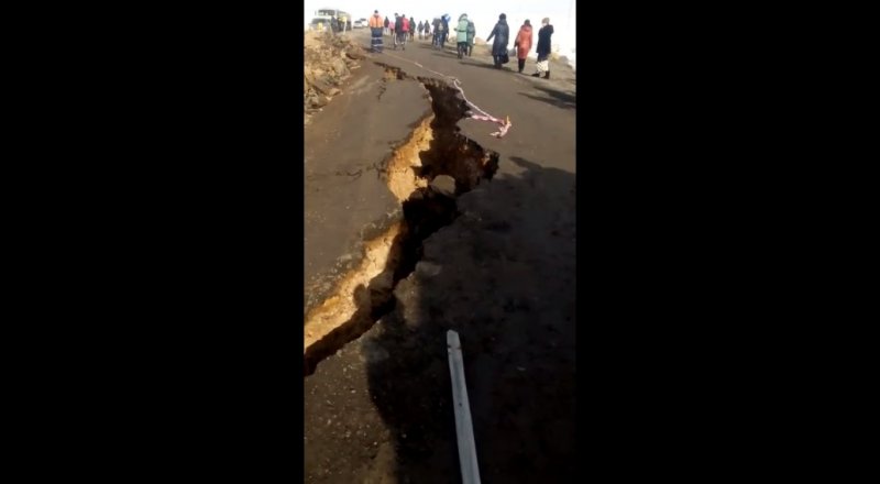 Кадр видео очевидца