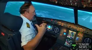 Действия пилотов при отказе шасси показали на тренажере в Академии гражданской авиации РК