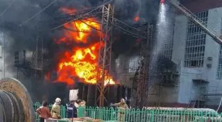 Пожар произошел на территории Жезказганской ТЭЦ