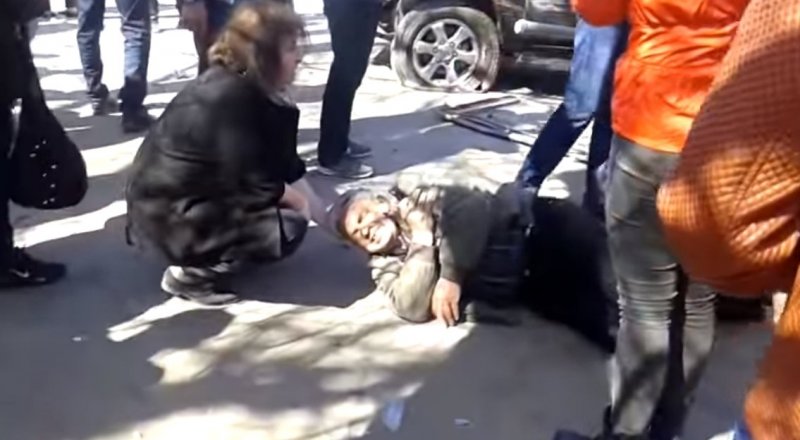 Пострадавший пешеход. © youtube.com