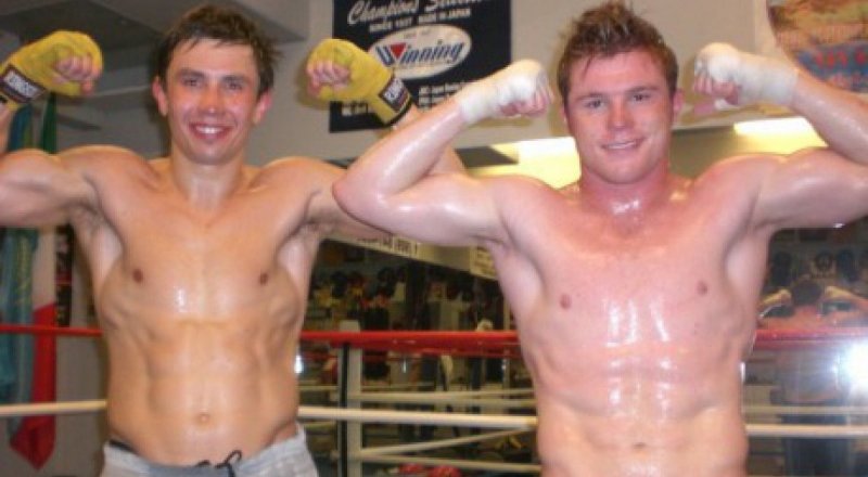 Геннадий Головкин и Сауль Альварес. Фото boxingscene.com