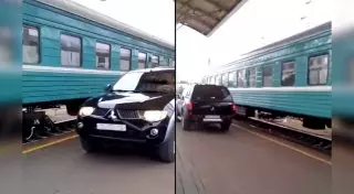 В КНБ объяснили езду сотрудника на авто по перрону вокзала Астаны