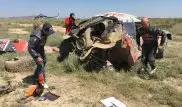 На ралли "Шелковый путь" перевернулся автомобиль французского пилота
