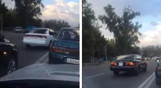 Массовые нарушения ПДД снял очевидец на Кульджинской трассе